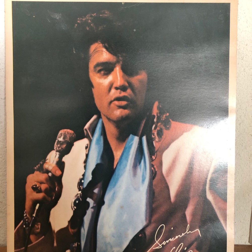 Vintage Elvis Presley Photo with Frame